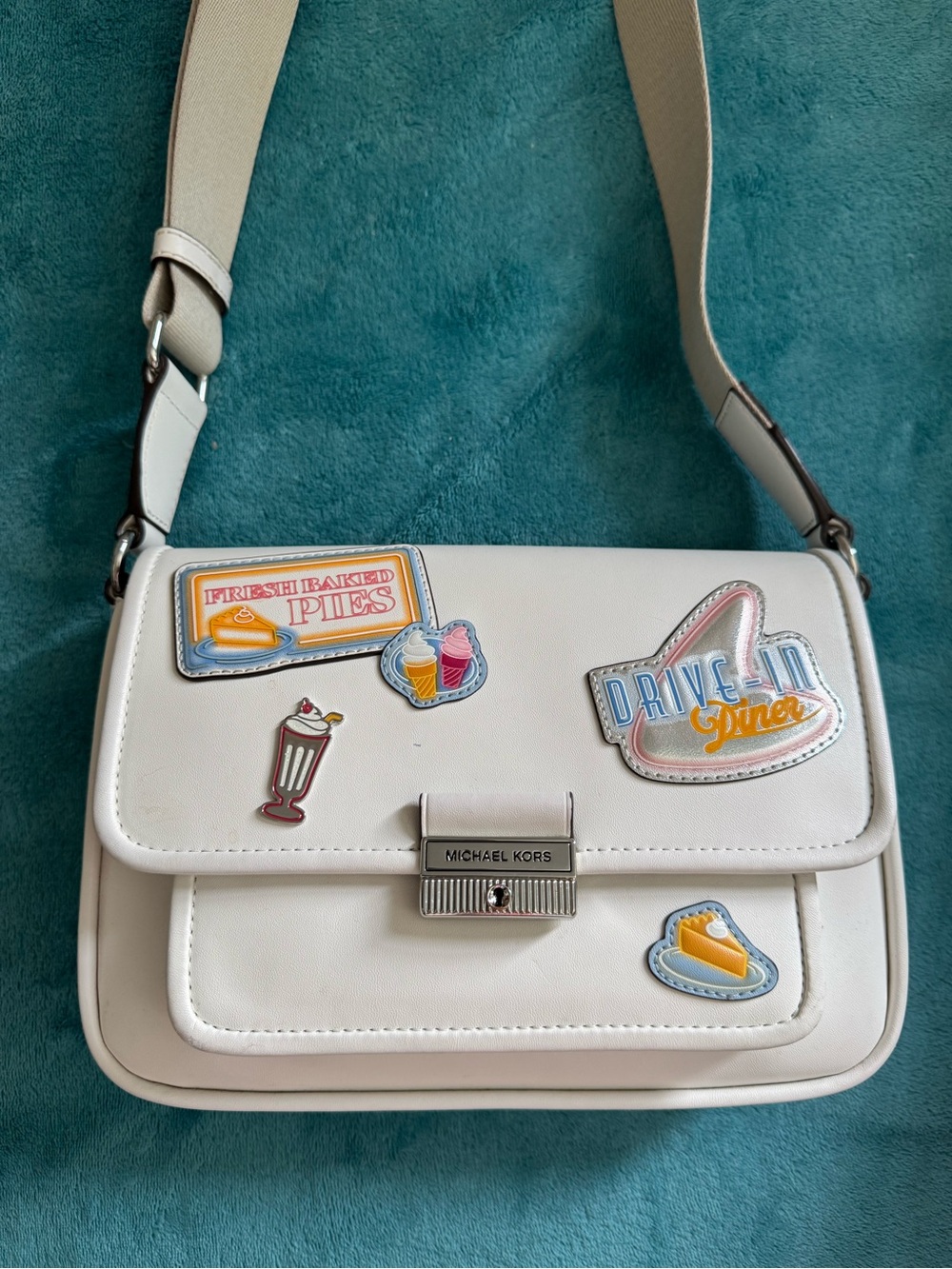 Michael Kors Bradshaw “diner collection” appliqué crossbody